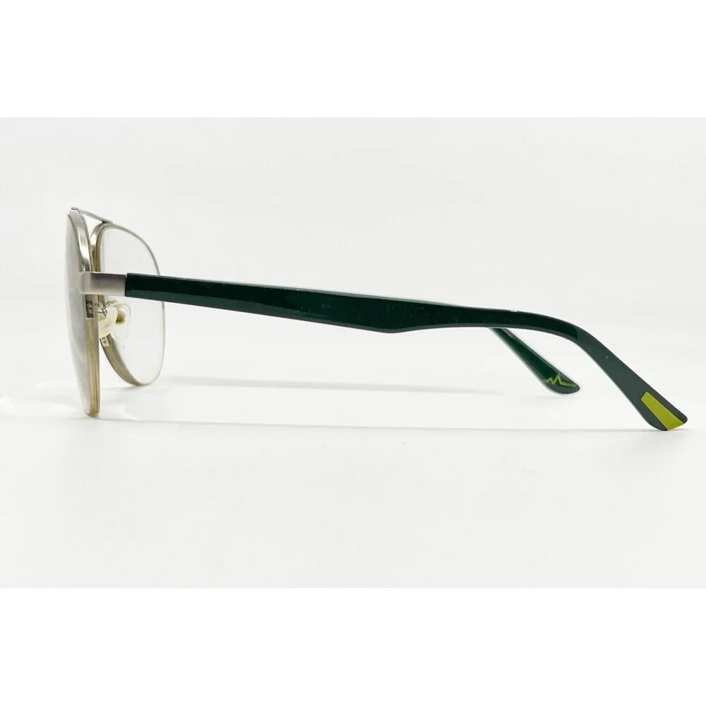EyeBuyDirect Eyeglass Frames Mens Silver Green Aviator Hydroflux 55-17-143